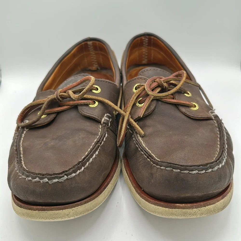 Sperry Top-Sider men’s chocolate brown boat shoes, size 10M - Picture 4 of 12